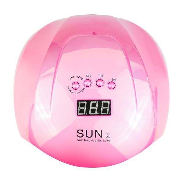 Лампа для манікюру настільна SUN X 54W потужна професійна манікюрна лампа, швидко сушить нігті Рожева xh1100200 фото